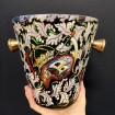 Champagne bucket enamelled glass by ROYO, Manufacture GORDIOLA, Spain