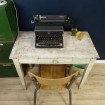 Antique white wooden desk or table