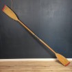 Old large wooden canoe paddle 2 parts