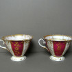 Pair of large cups Porcelain of Paris 19th century