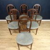 6 Chairs Louis XVI style Montgolfière