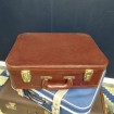 Vintage brown leather suitcase