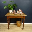Antique table - desk with turned legs & one drawer