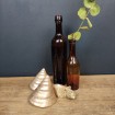 2 Amber bottles for soliflore or deco
