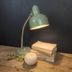 Lampe de bureau vintage 1960 en métal vert pale