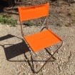 Chaise de camping pliante orange PLIANFER Vintage