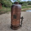 Chauffe-eau en cuivre à gaz vers 1900
