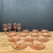 ARCOROC Rosaline pink glass tea set for 12