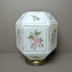 Large 19th century opaline globe suspension painted with flowers