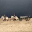 Antique CBG Mignot France Lead Soldiers, Horses & Ammunition Carriage