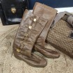 Pair of Vintage boots circa 1970 in leather T.38
