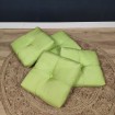 4 green silk pads with blades