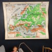 Original school map VIDAL LABLACHE N°12 Europe Ground Relief 100 x 120