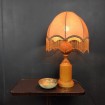 Large ART NOUVEAU lampshade with glass bead tassels