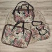 3 Vintage Flower Tapestry Travel Bags Brand New