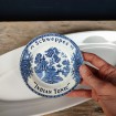 Cendrier - vide-poche SCHWEPPES Indian Tonic bleu en porcelaine