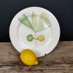 Hand painted plate Lemon tree by SEGRIES in MOUSTIERS