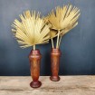Pair of ART NOUVEAU speckled glass vases