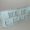 Concrete slab "Rue de l'Egalité"