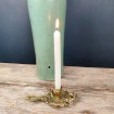 Pretty "poucier" candlestick in rococo bronze