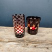 2 Photophores red glasses Bohemia & Dammier
