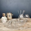 Large moulded crystal aperitif dish with compartments