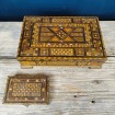 2 Antique Syrian marquetry jewellery boxes