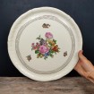 Large pie dish with flowers in SAINT-AMAND earthenware