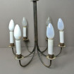 Wrought iron suspension with 6 false candle lights