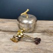 Silver plated & gilt "Apple" candy or sugar bowl