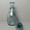 Old large crystal wine decanter BACCARAT blue