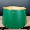Large green Empire lamp shade with golden bees