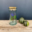 Viola Hirta Pot - Vintage thick glass herbalist jar