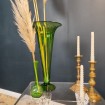 Antique mouth-blown glass soliflore vase BIOT