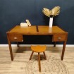 Large wooden and bamboo desk