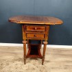 Antique bedside - small side table with flaps & drawers LOUIS PHILIPPE