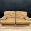 Light brown leather sofa 3 seater SUFREN