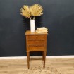 Antique wooden bedside cabinet with one drawer & one door