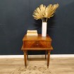 Small varnished wood bedside table circa 1950