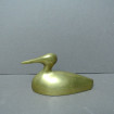 Stylized duck in bronze paperweight or decorative bronze