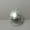 Confiturier - sugar bowl "Apple" glass and English silver plated metal