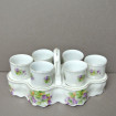 Egg server - 6 egg cups fine floral porcelain
