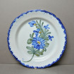 Large VINTAGE earthenware dish with blue flowers