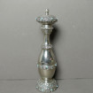 Large pepper pot Italian silver plated silver plated metal goldsmith blue pearls