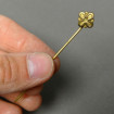 Gold plated tie pin "Flower cross"