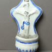 Holy water with Christ in cross ancient blue & white earthenware