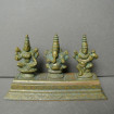 Small Hindu bronze "Ganesch and 2 musicians"