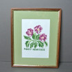 Pansy Heartsese embroidered & framed