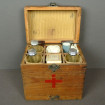 Old wooden "First Aid" box