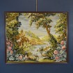 Tapestry "Bord de rivière" Vintage framed